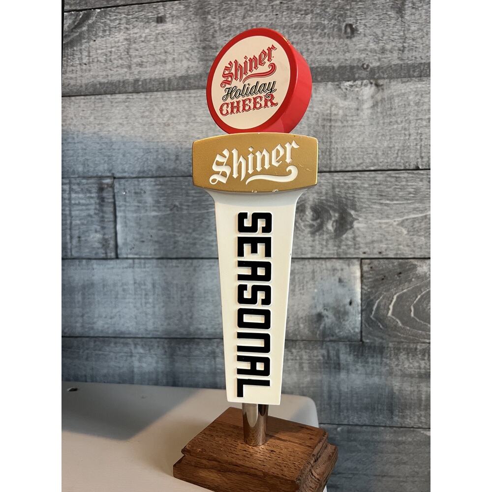 Shiner Holiday Cheer Seasonal Draft Beer Tap Handle‎ 11”